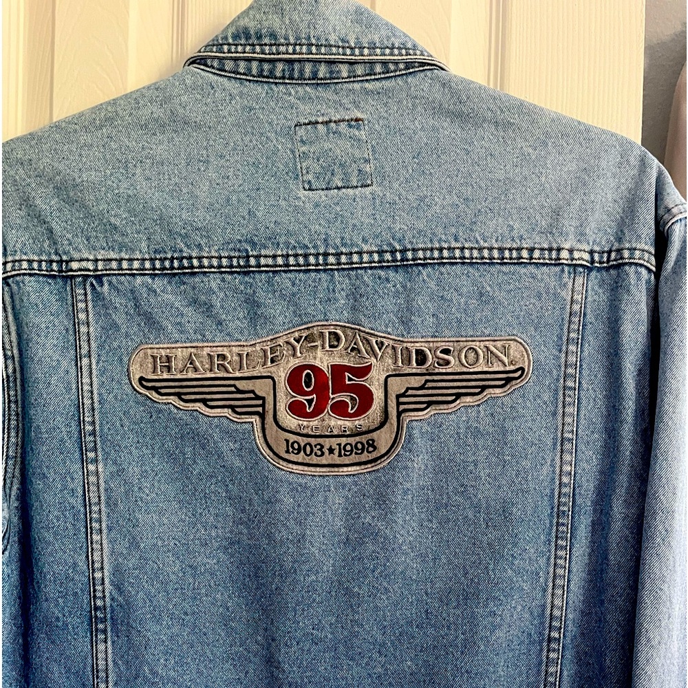 Harley Davidson RARE VTG 95th anniversary JEAN JACKET